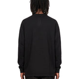 T-shirt a maniche lunghe jumbo in nero 