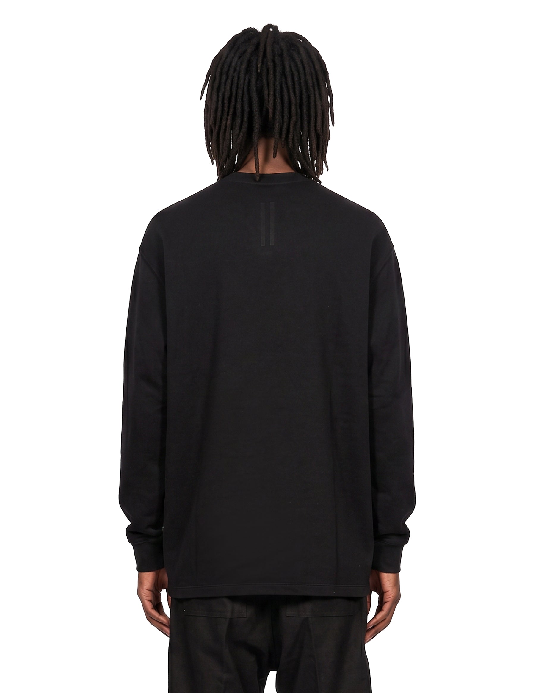 T-shirt a maniche lunghe jumbo in nero 