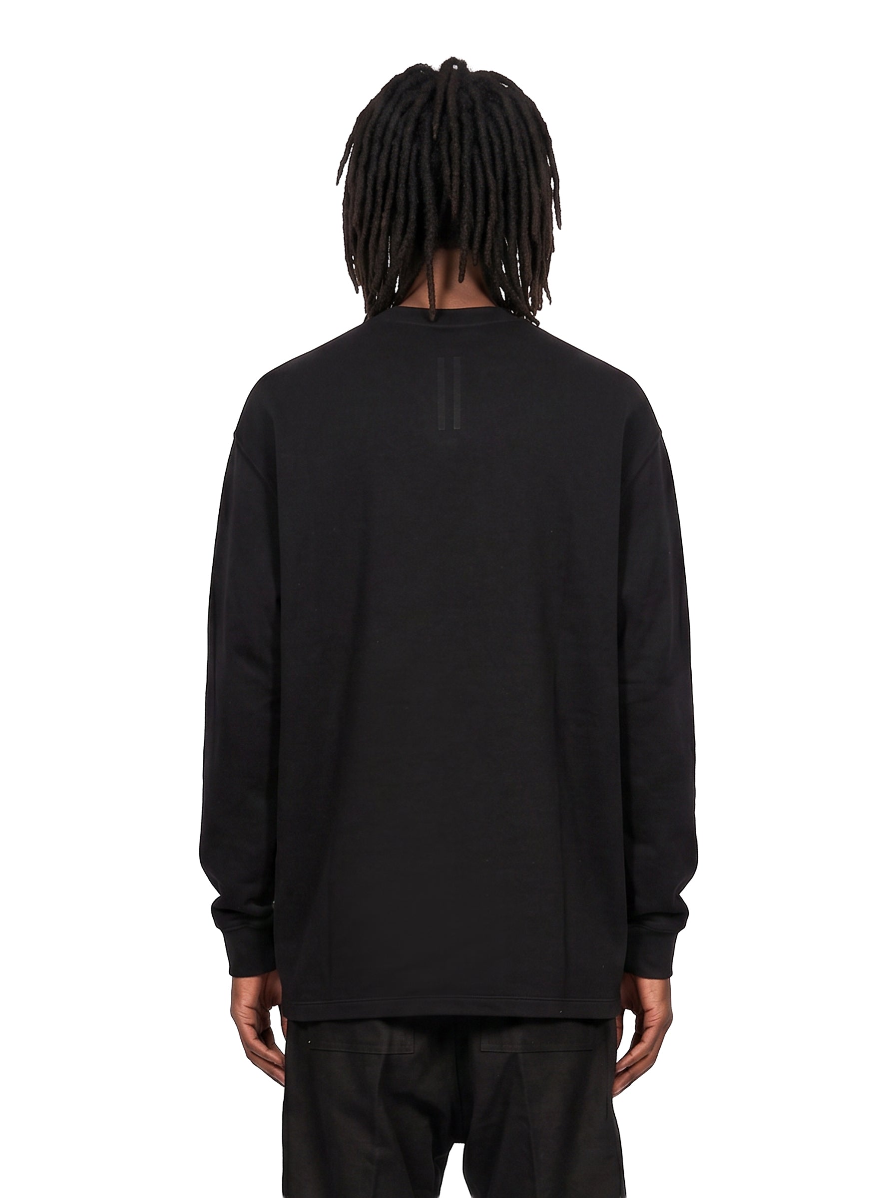 T-shirt a maniche lunghe jumbo in nero 