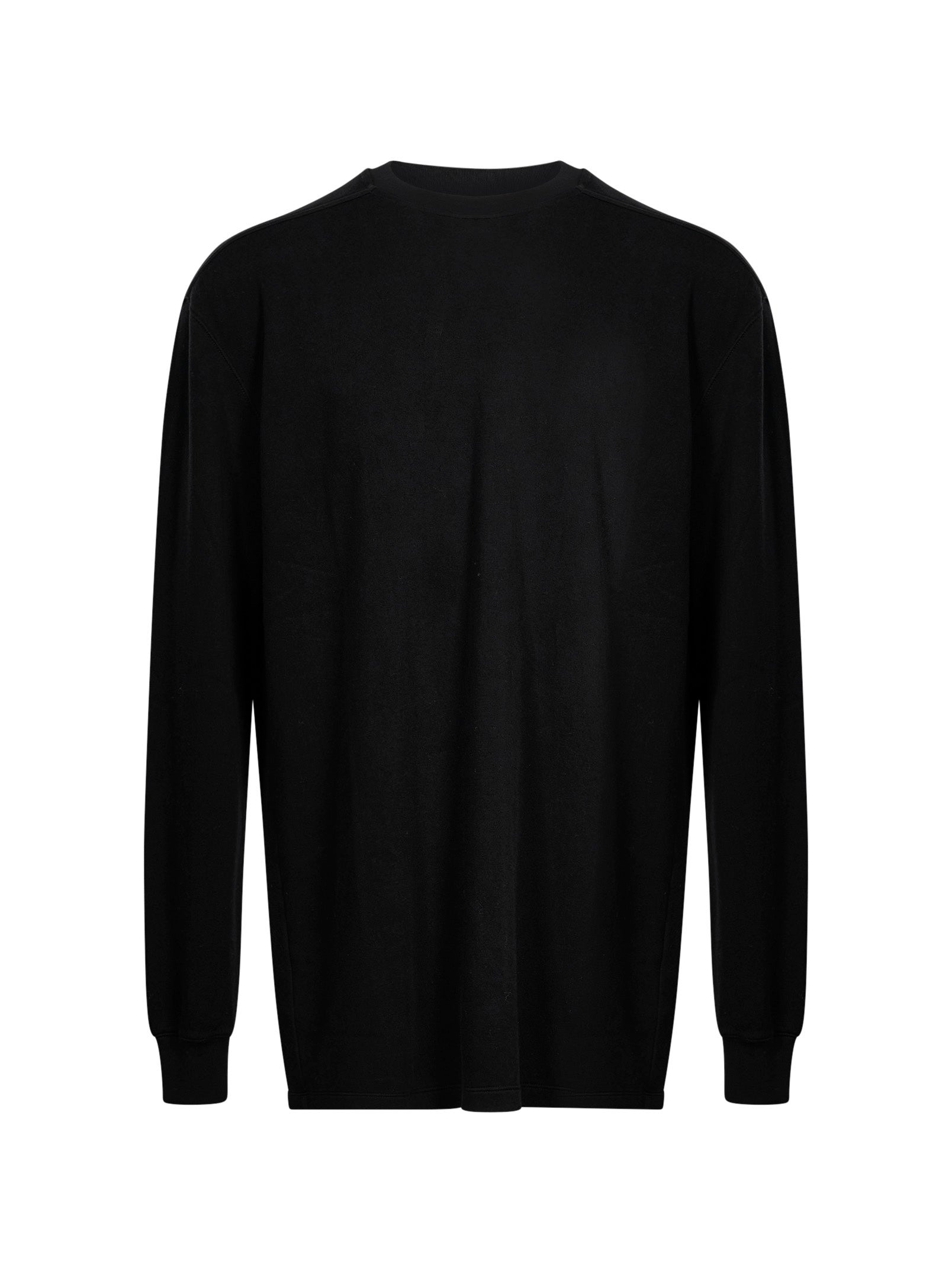 T-shirt a maniche lunghe jumbo in nero 