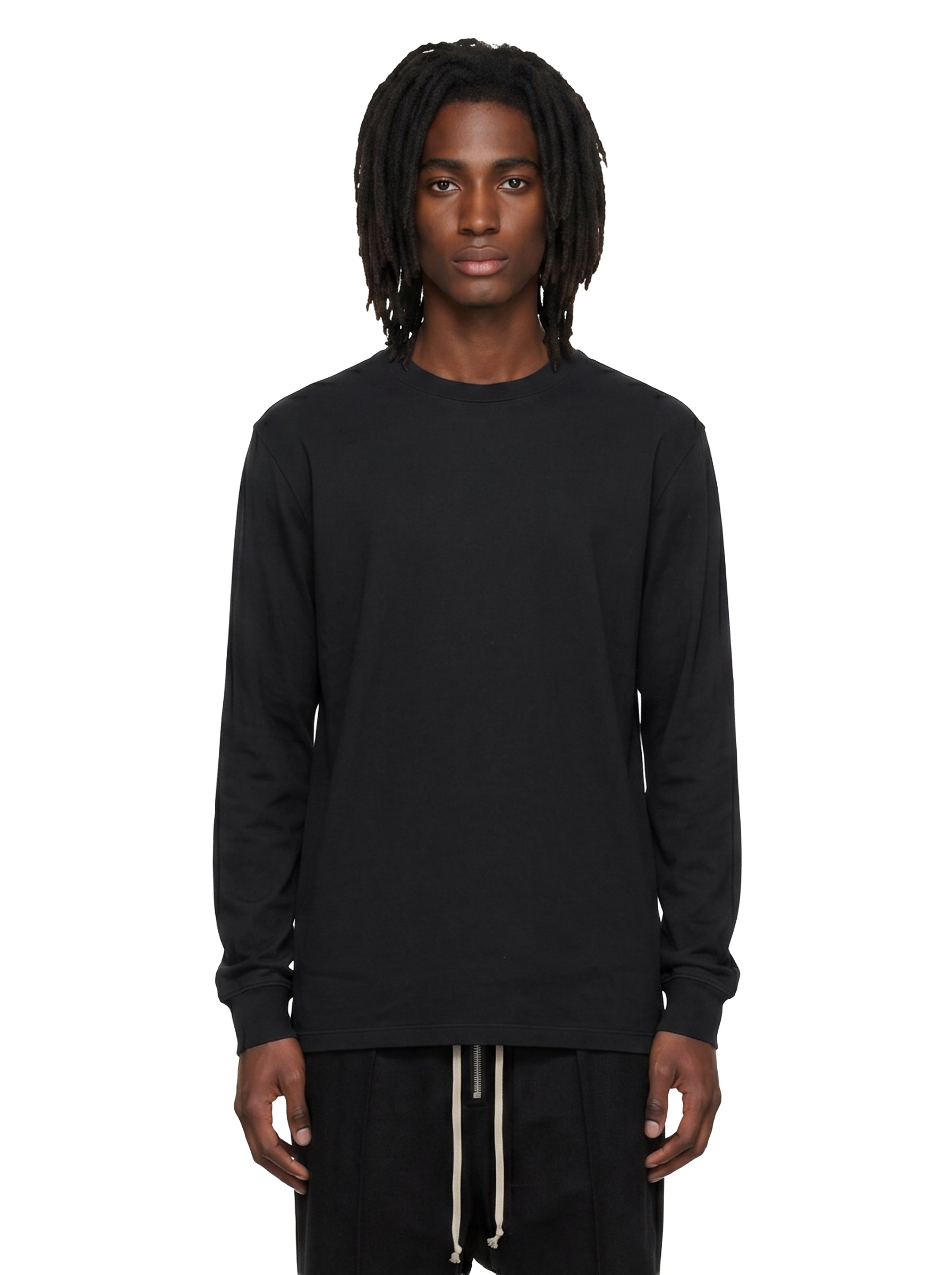 T-shirt a maniche lunghe jumbo in nero 