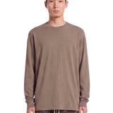 T-shirt a maniche lunghe jumbo in beige 