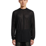 T-shirt a maniche lunghe Jumbo in nero 