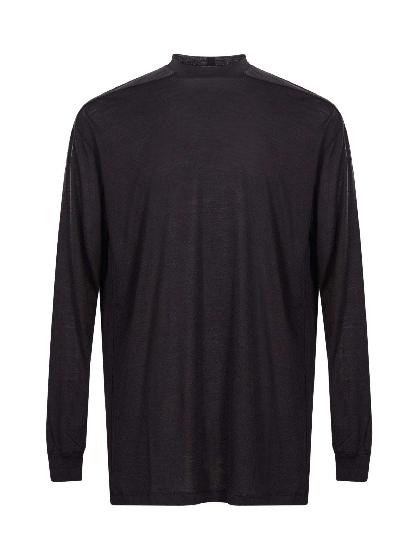 T-shirt a maniche lunghe Jumbo in nero 