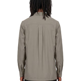 Camicia a collo alto island in verde 
