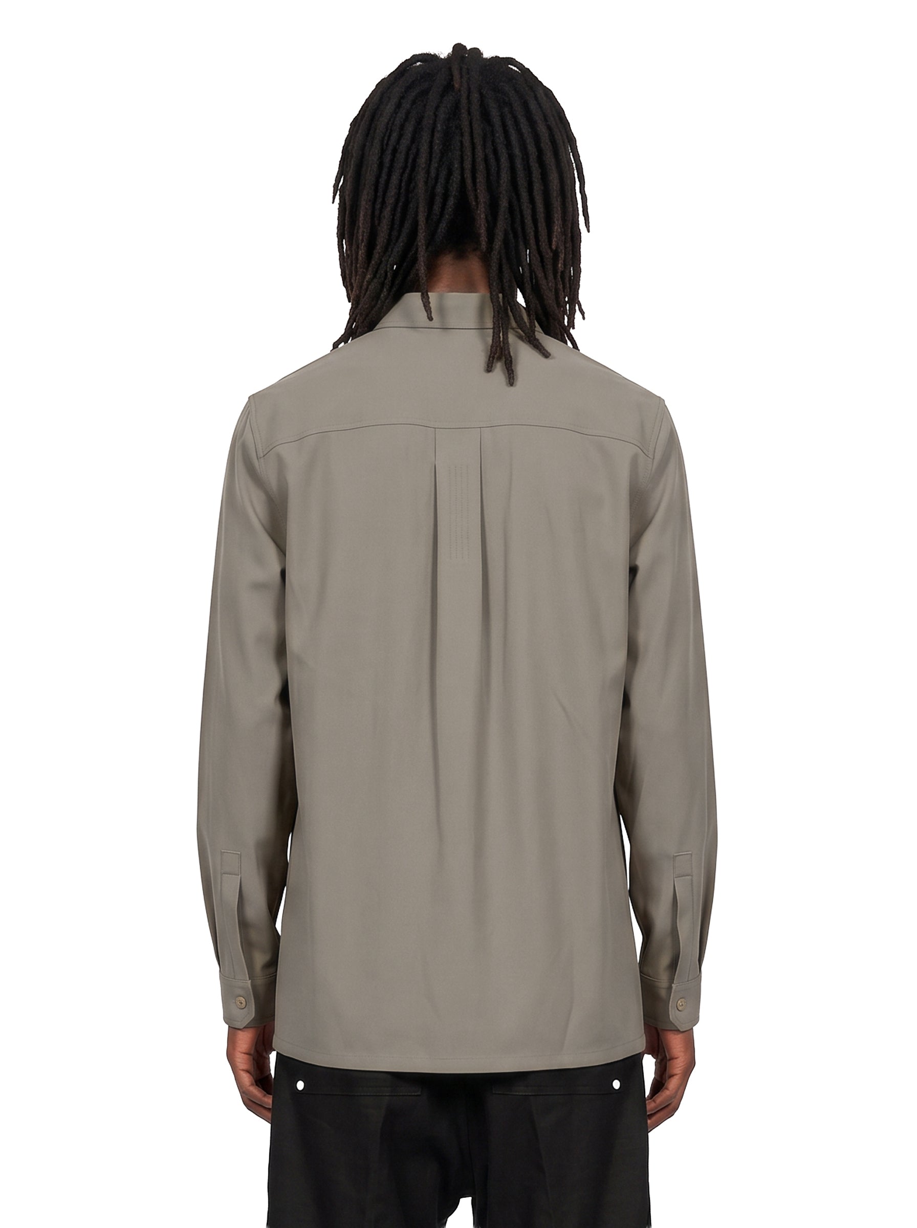 Camicia a collo alto island in verde 