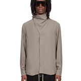 Camicia a collo alto island in verde 