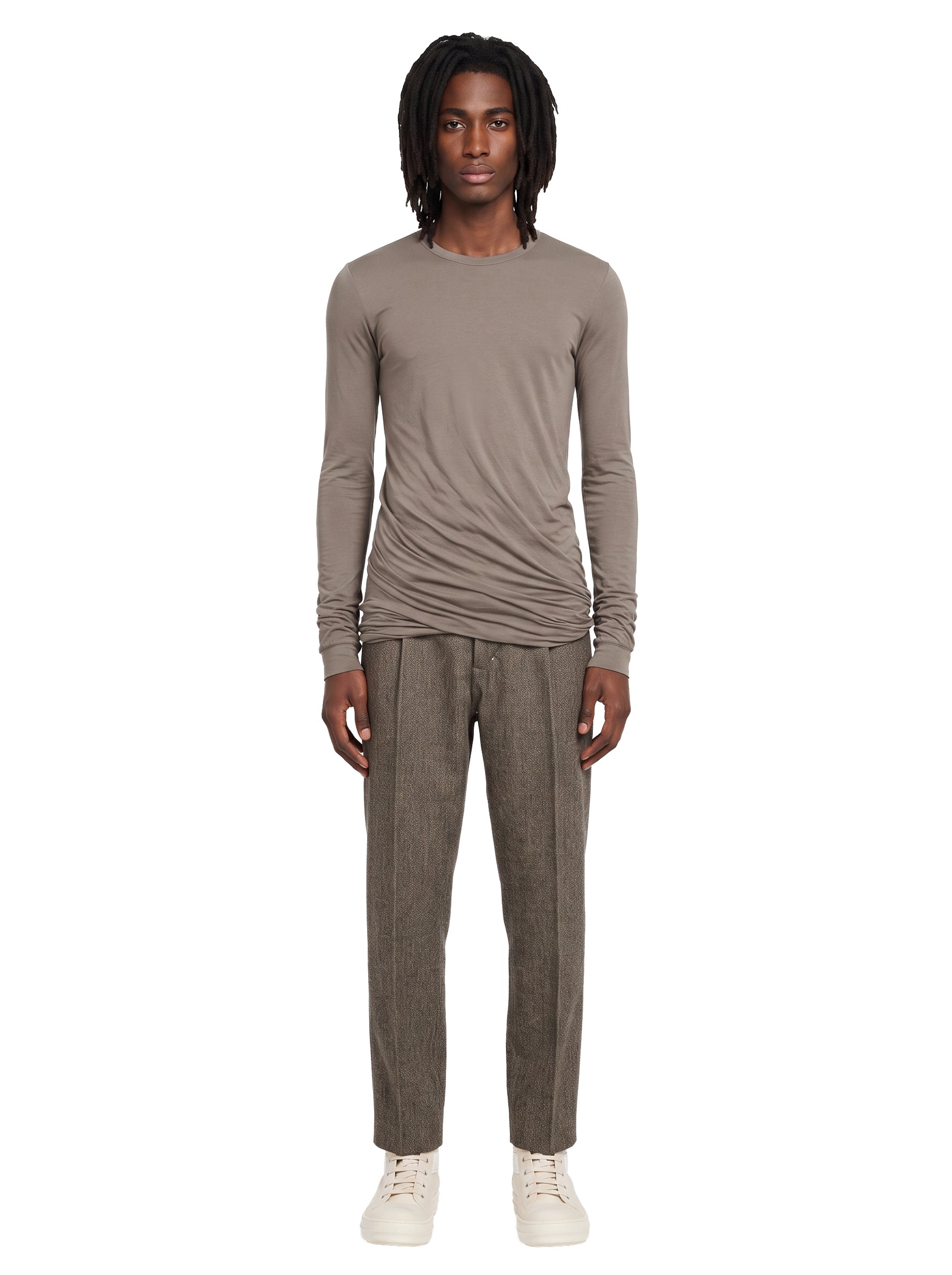 Pantaloni in lana Joris in marrone taupe 