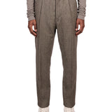 Pantaloni in lana Joris in marrone taupe 