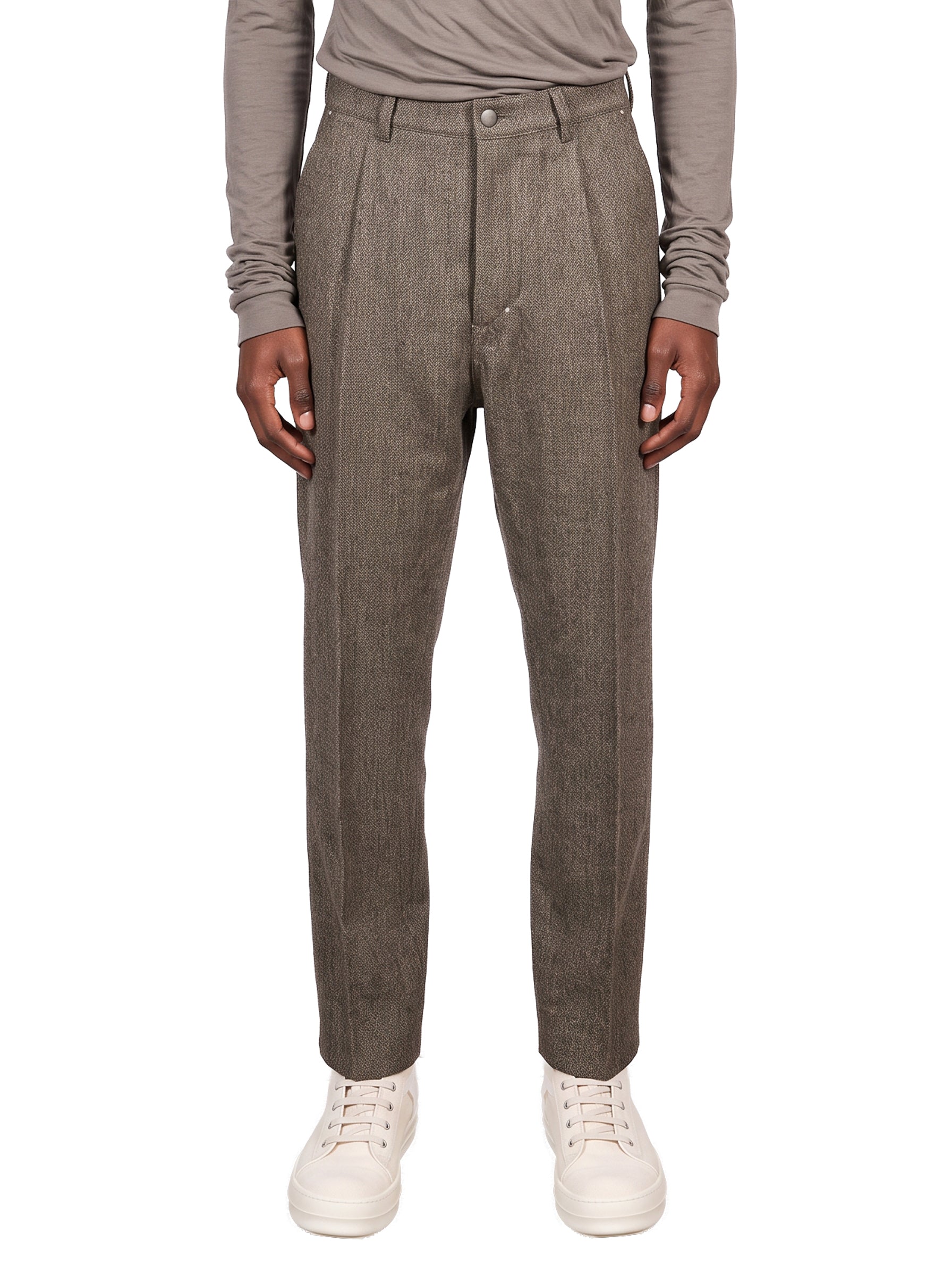 Pantaloni in lana Joris in marrone taupe 