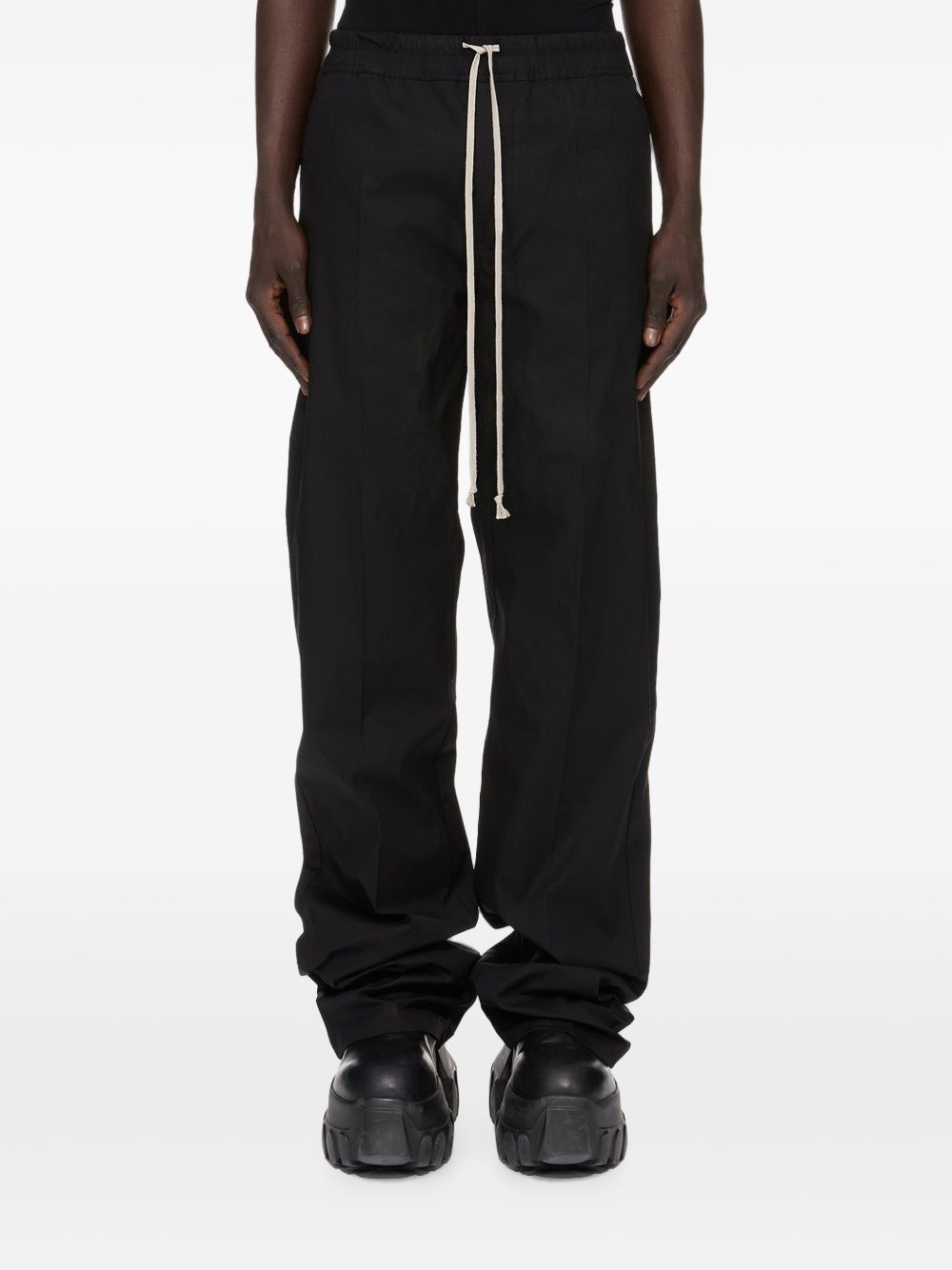 Pantaloni ampi Geth in lana nera 