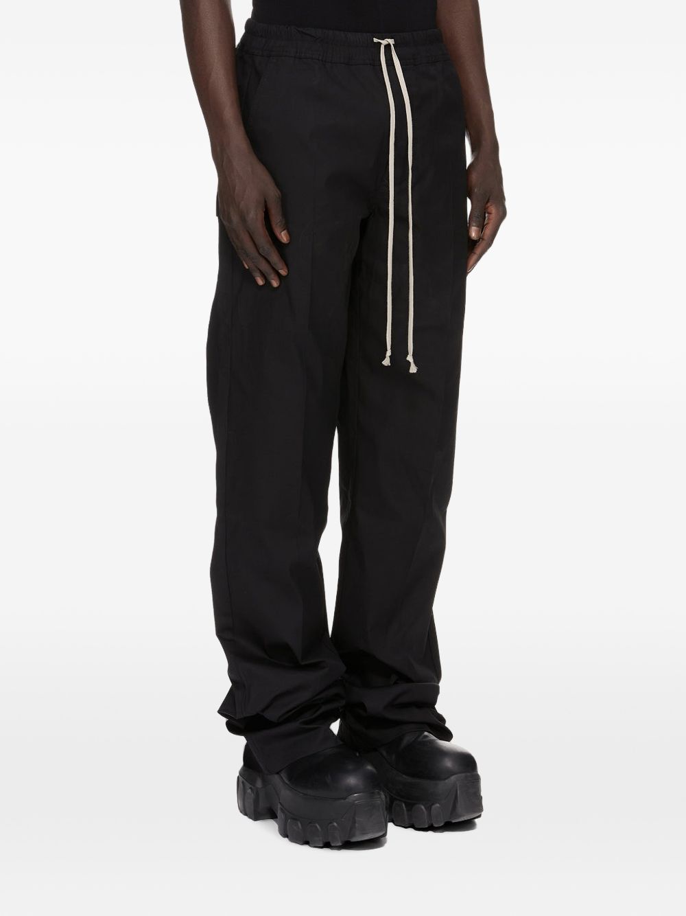 Pantaloni ampi Geth in lana nera 