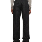 Pantaloni ampi Geth in lana nera 
