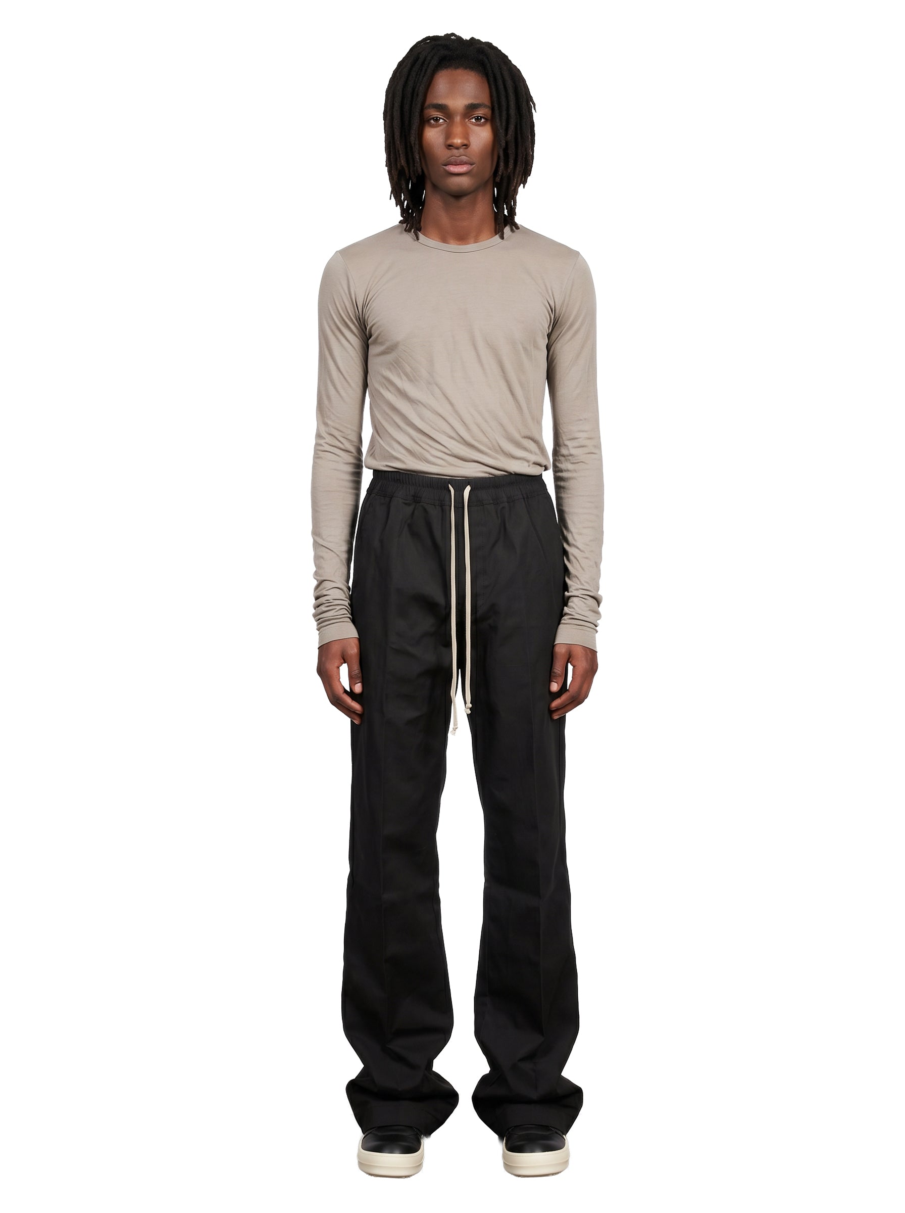 Pantaloni ampi Geth in lana nera 