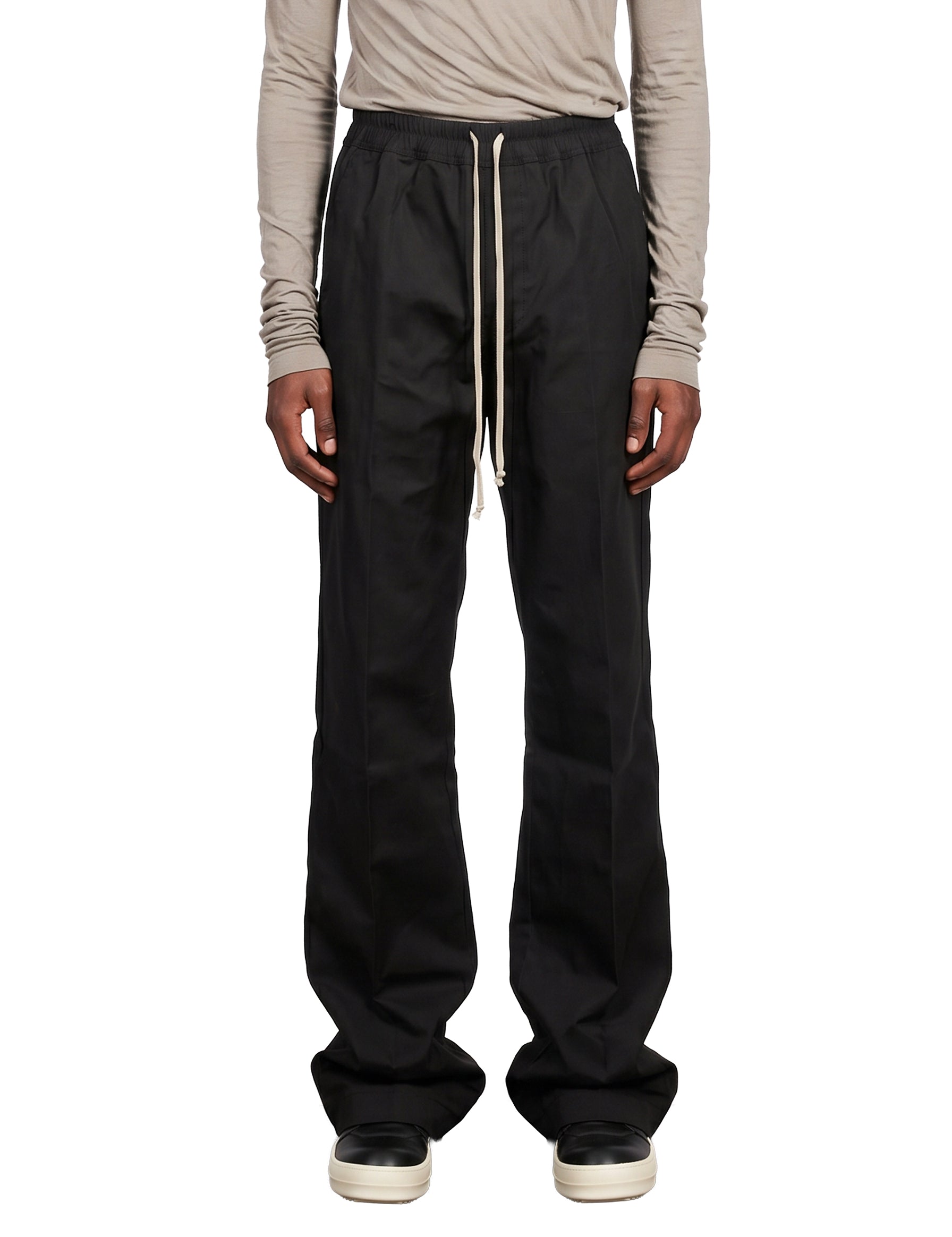 Pantaloni ampi Geth in lana nera 