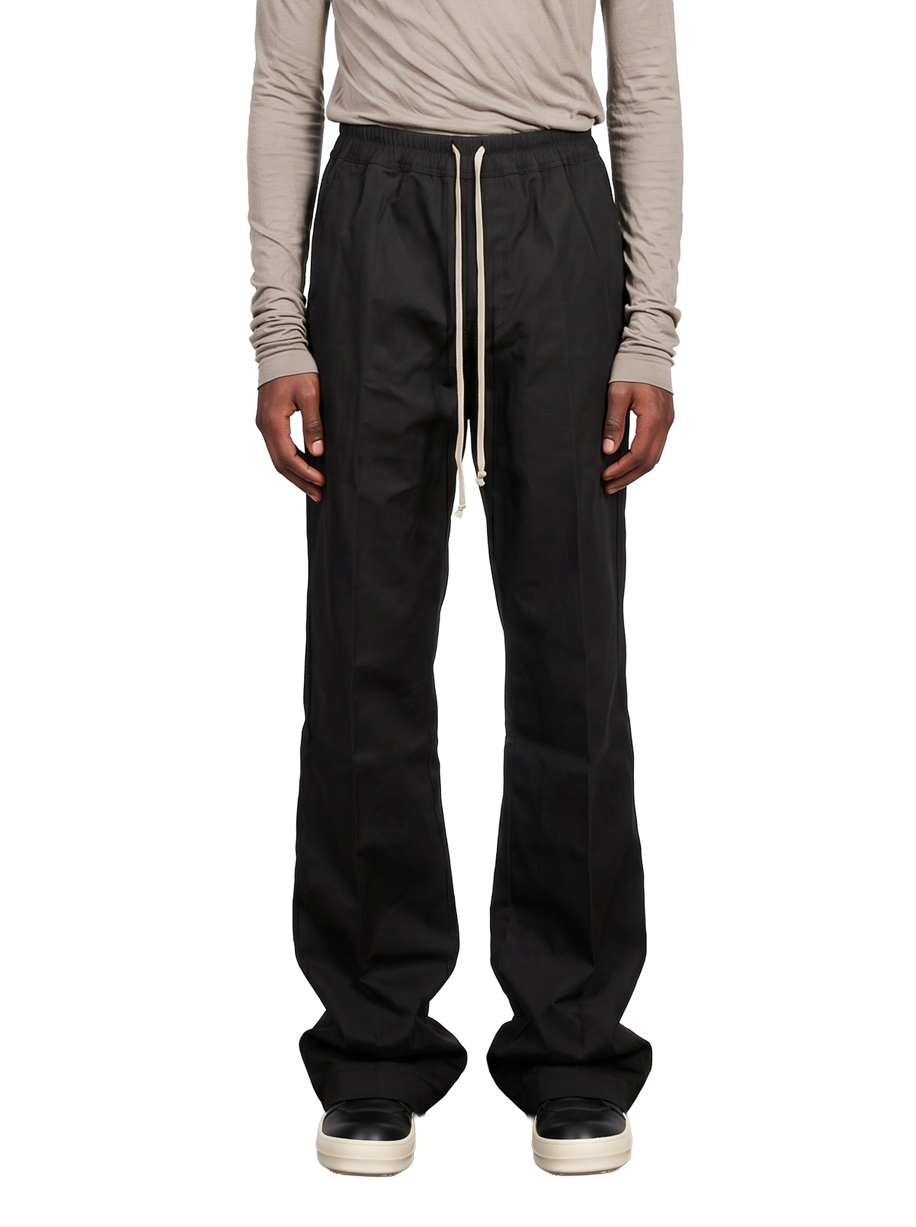 Pantaloni ampi Geth in lana nera 