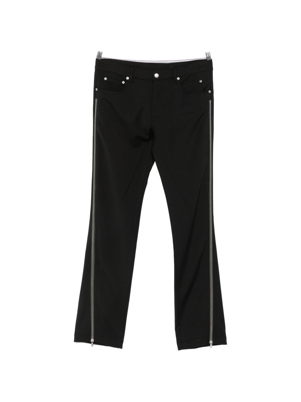 Pantaloni Vega con zip laterali in nero 