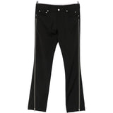 Pantaloni Vega con zip laterali in nero 