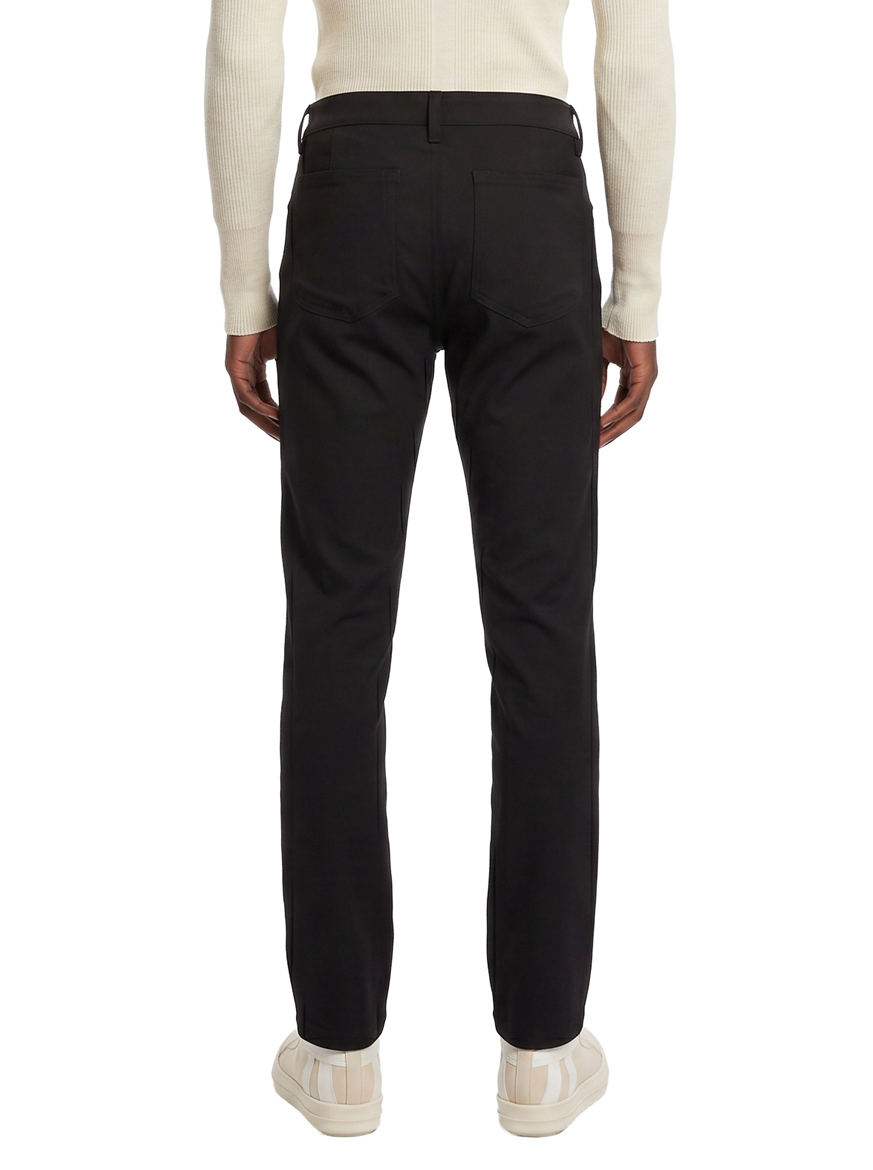 Pantaloni Vega con zip laterali in nero 