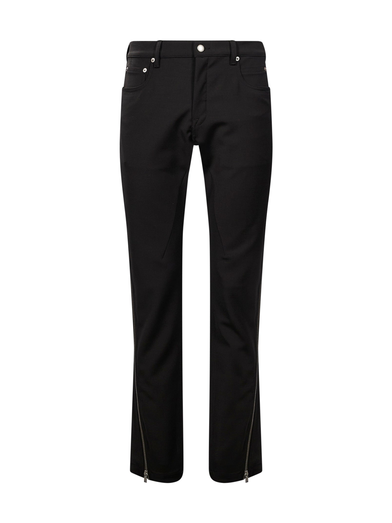 Pantaloni Vega con zip laterali in nero 