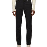 Pantaloni Vega con zip laterali in nero 