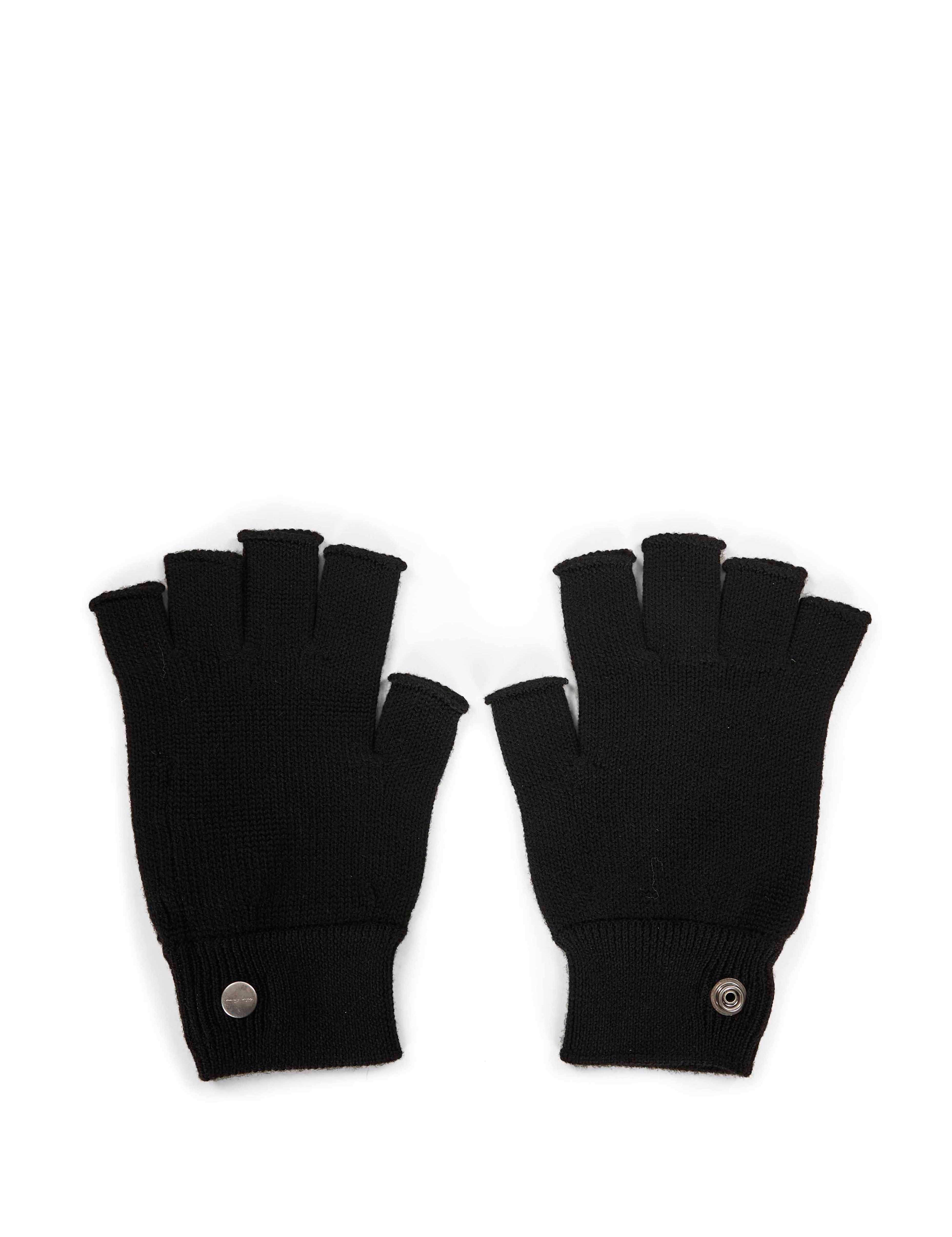 Guanti in maglia nero 
