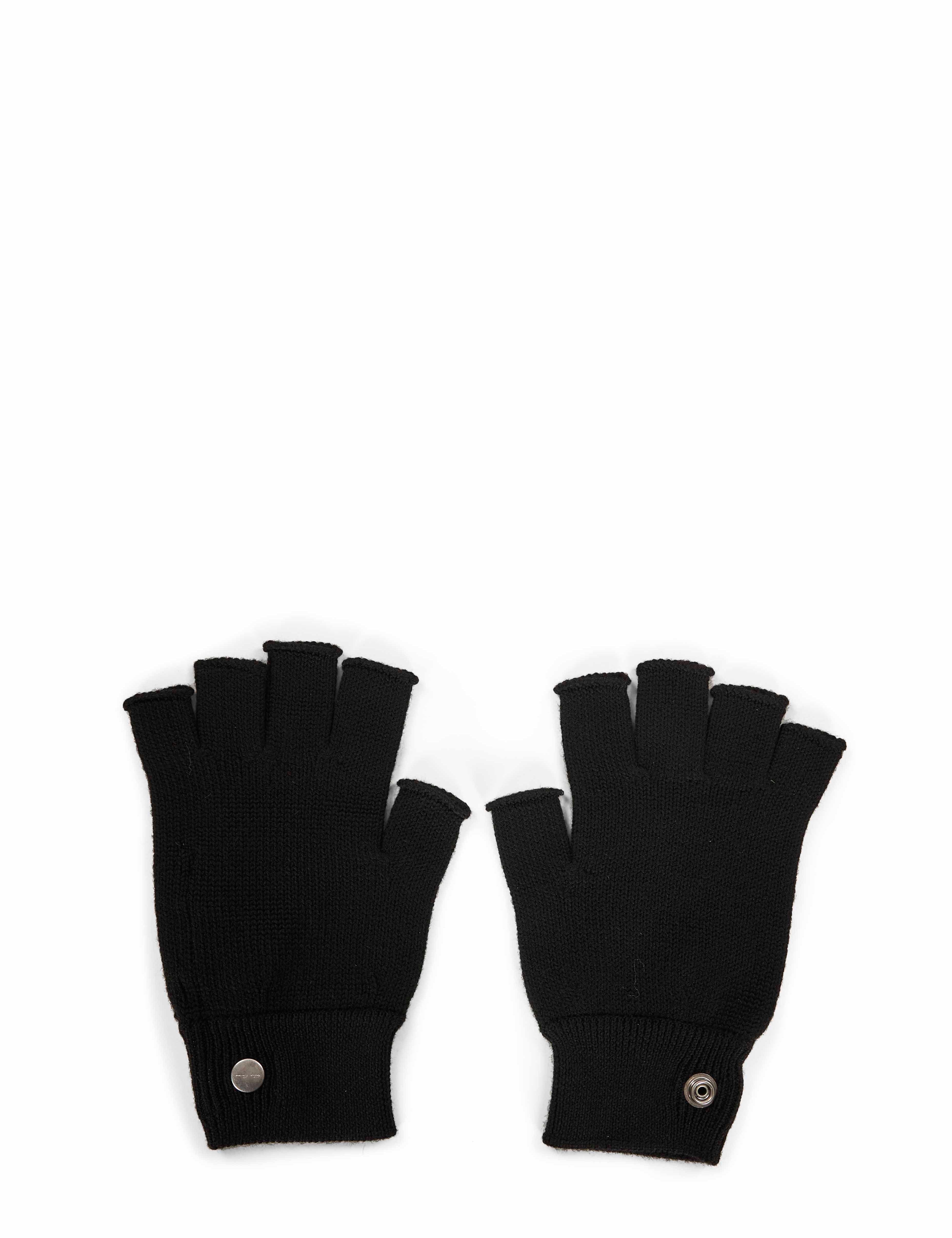 Guanti in maglia nero 