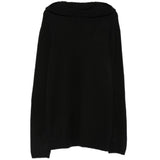 Maglione con cappuccio in cashmere in nero 
