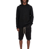 Maglione con cappuccio in cashmere in nero 