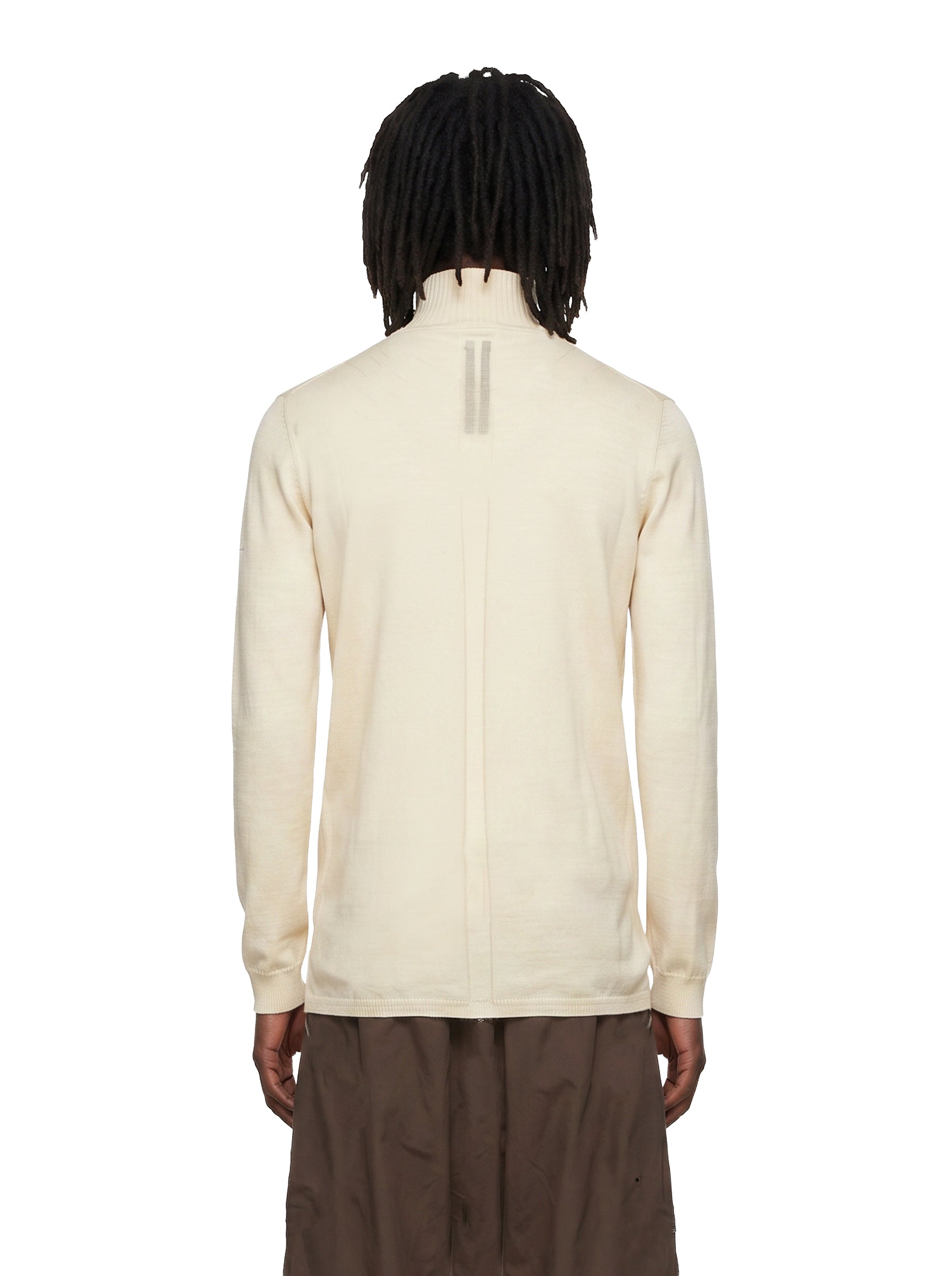Maglione a collo alto Level in maglia in beige 