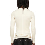 Maglione a coste in beige 