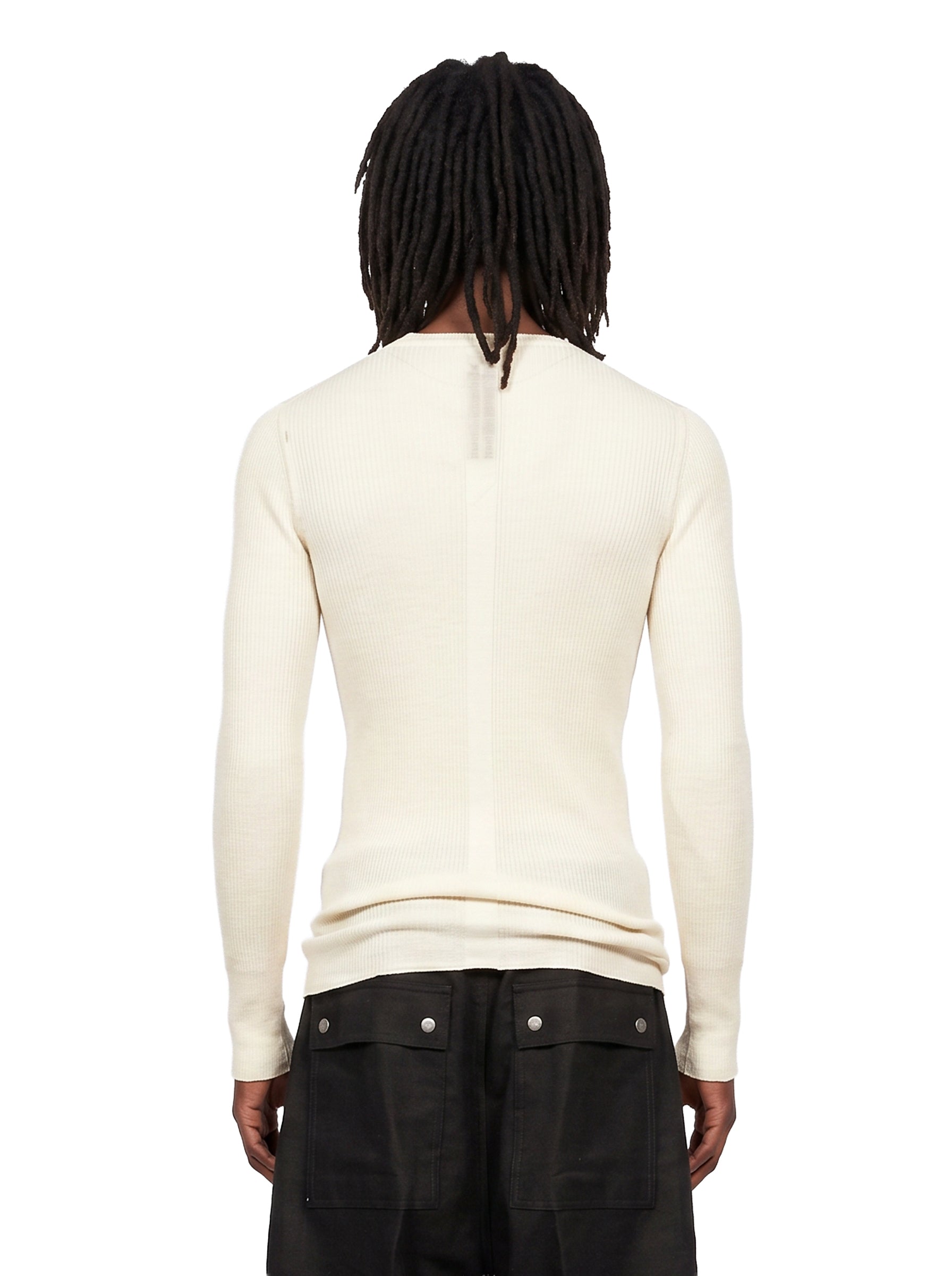 Maglione a coste in beige 