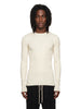 Ribbed jumper in beige
