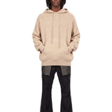 Felpa in maglia Hun Hoodie beige 