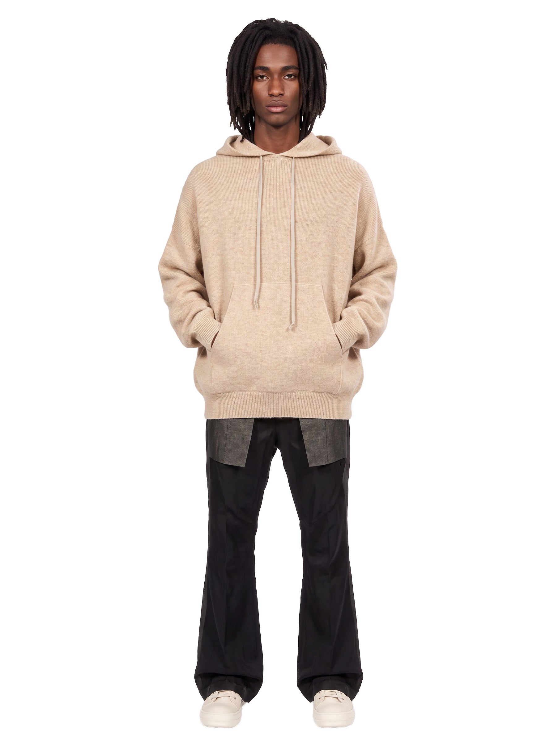 Felpa in maglia Hun Hoodie beige 