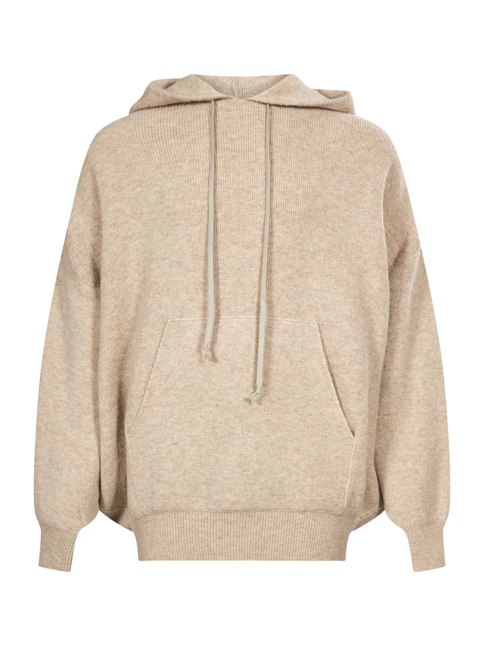 Felpa in maglia Hun Hoodie beige 