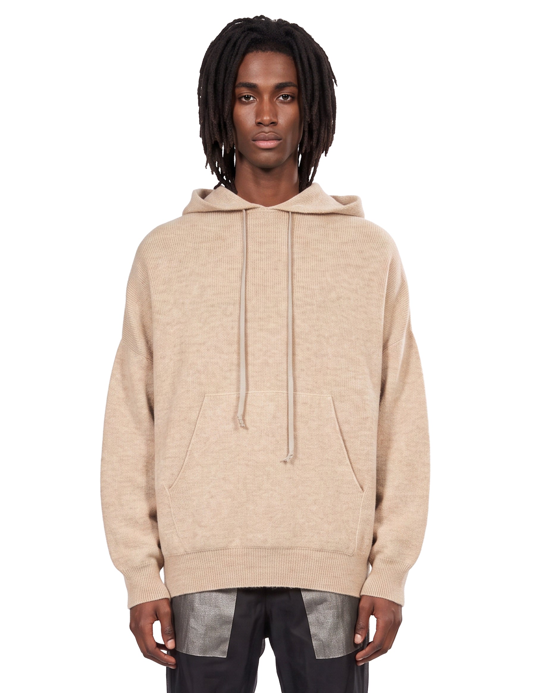 Felpa in maglia Hun Hoodie beige 