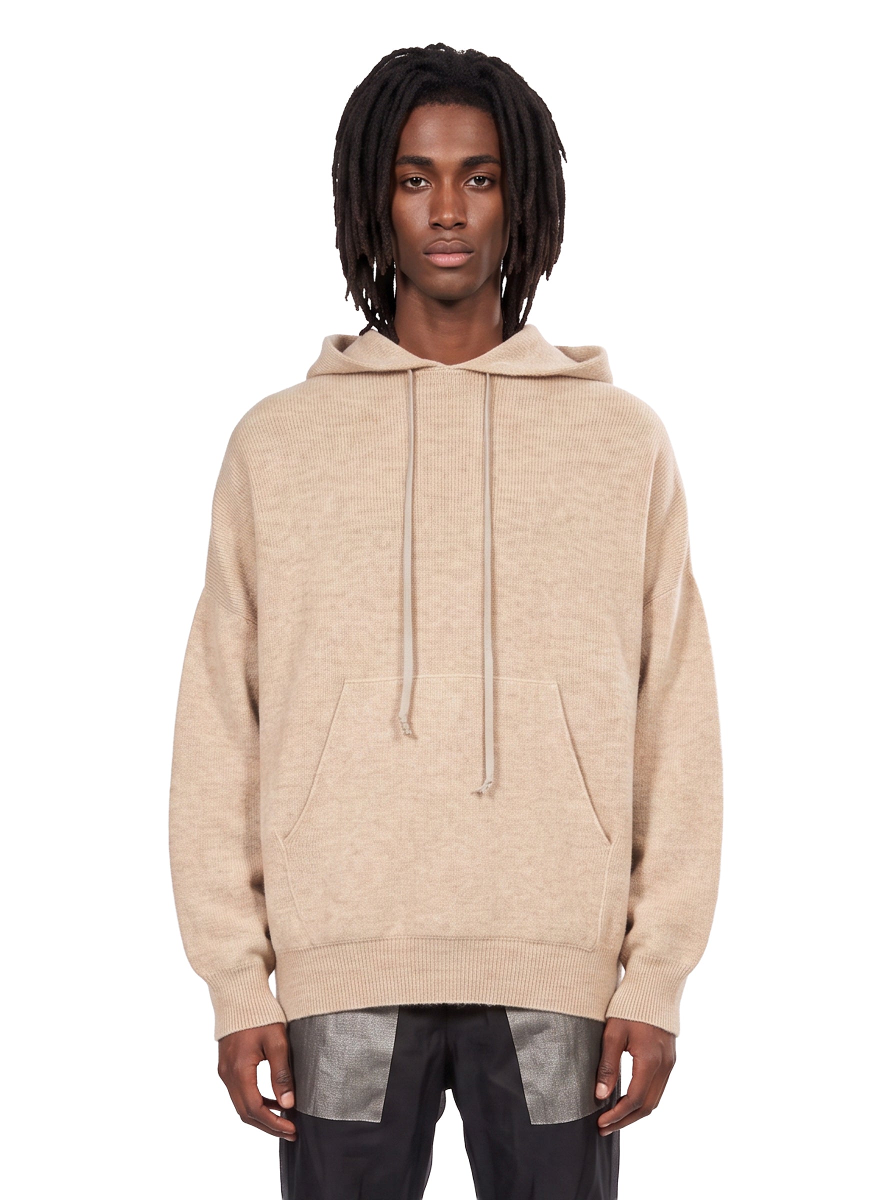 Felpa in maglia Hun Hoodie beige 