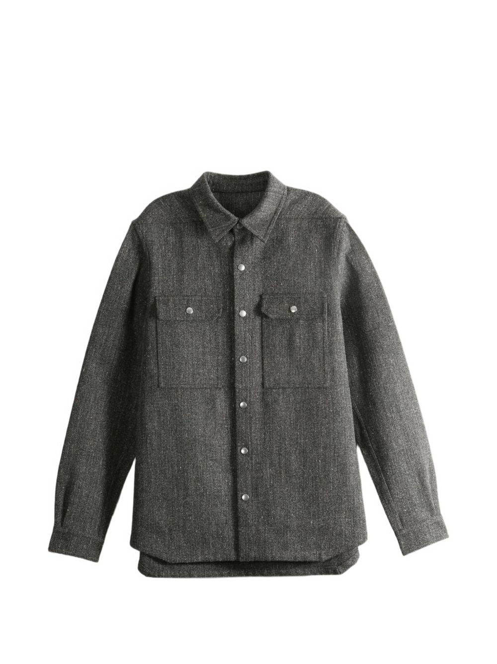 Giacca-camicia con tasche in grigio 