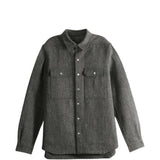 Giacca-camicia con tasche in grigio 