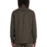 Giacca-camicia con tasche in grigio 