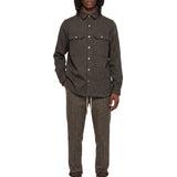 Giacca-camicia con tasche in grigio 