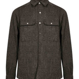 Giacca-camicia con tasche in grigio 