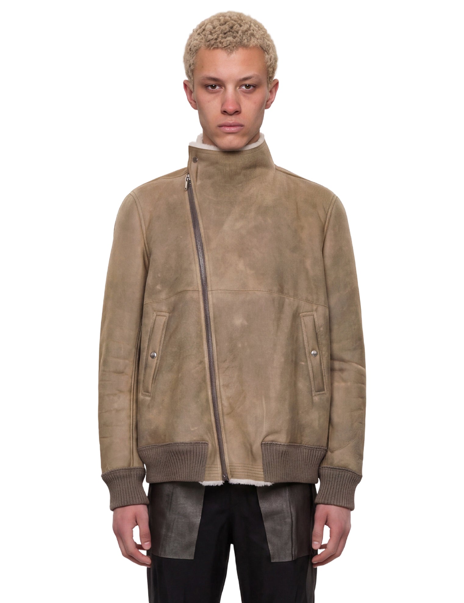 Bomber in montone  hollywood flight in grigio 