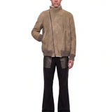 Bomber in montone  hollywood flight in grigio 