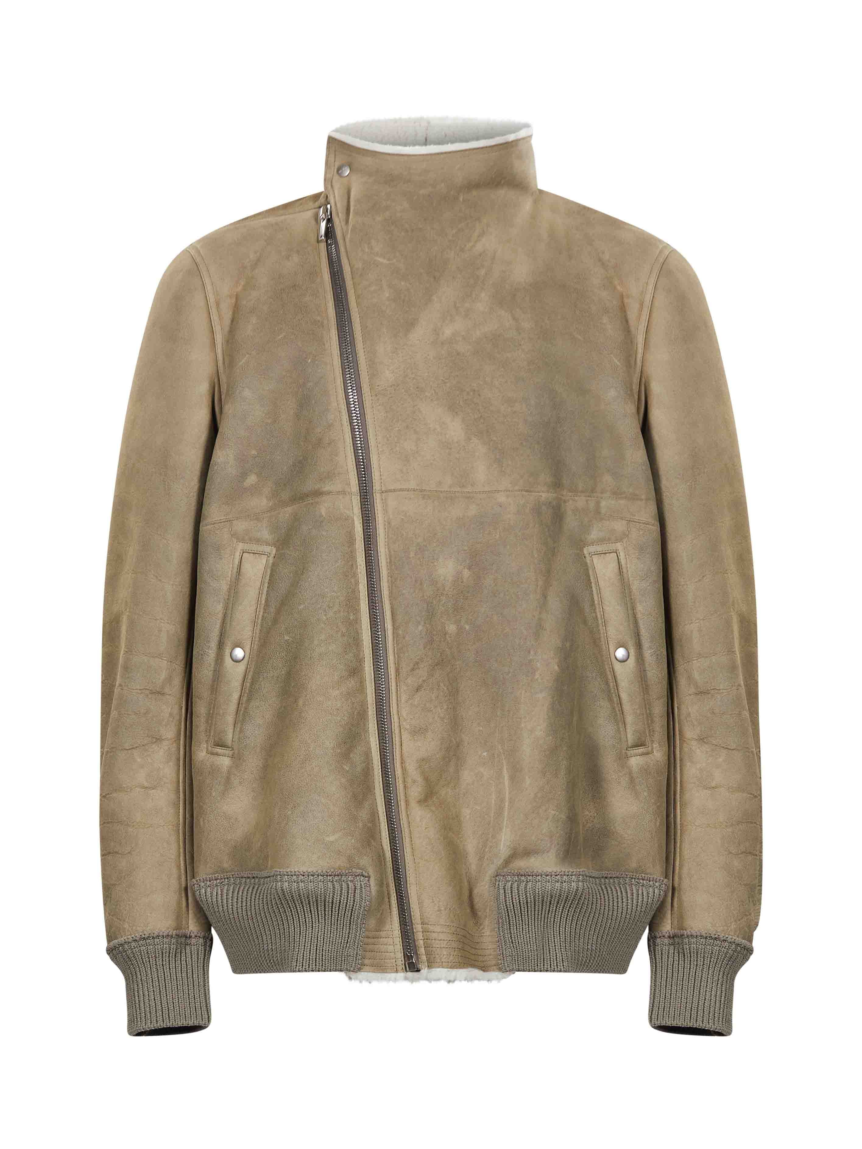 Bomber in montone  hollywood flight in grigio 