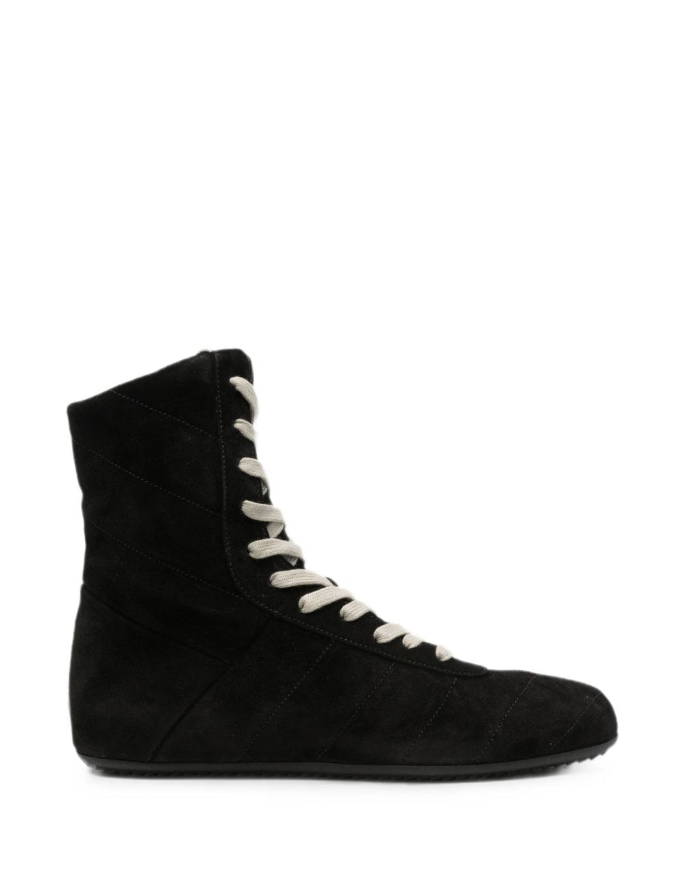 Sneakers alte in suede in nero 