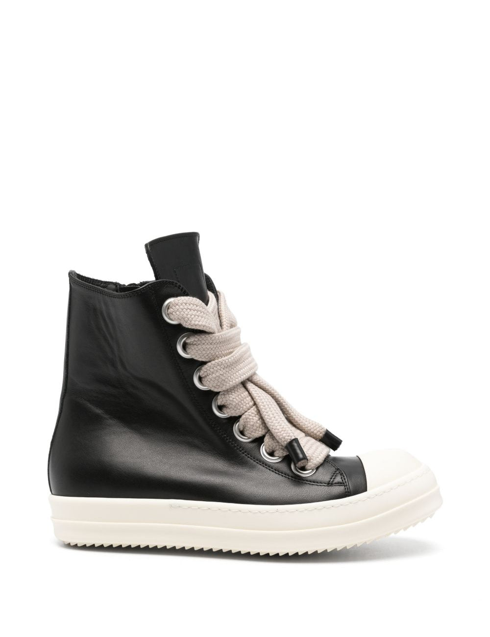 Sneakers Jumbolace in pelle in nero 