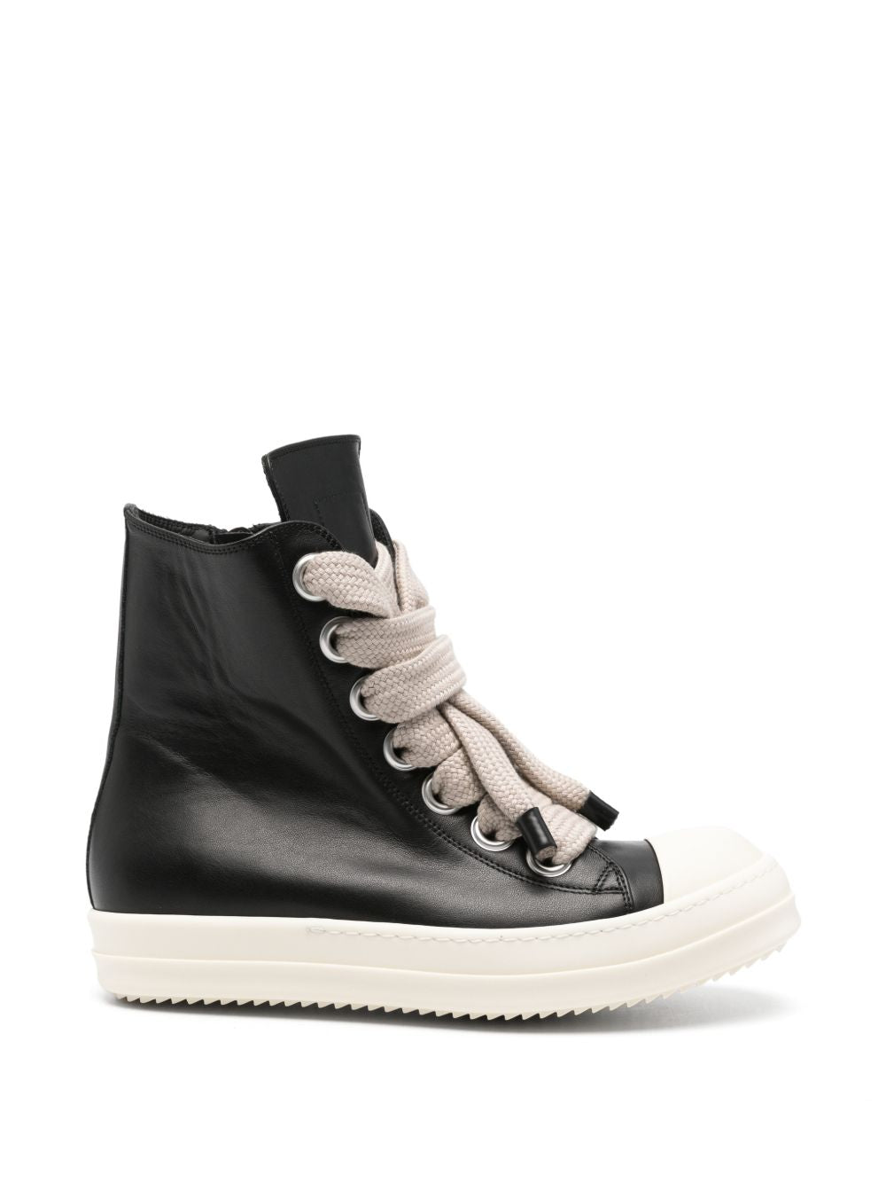 Sneakers Jumbolace in pelle in nero 
