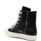 Sneakers Jumbolace in pelle in nero 